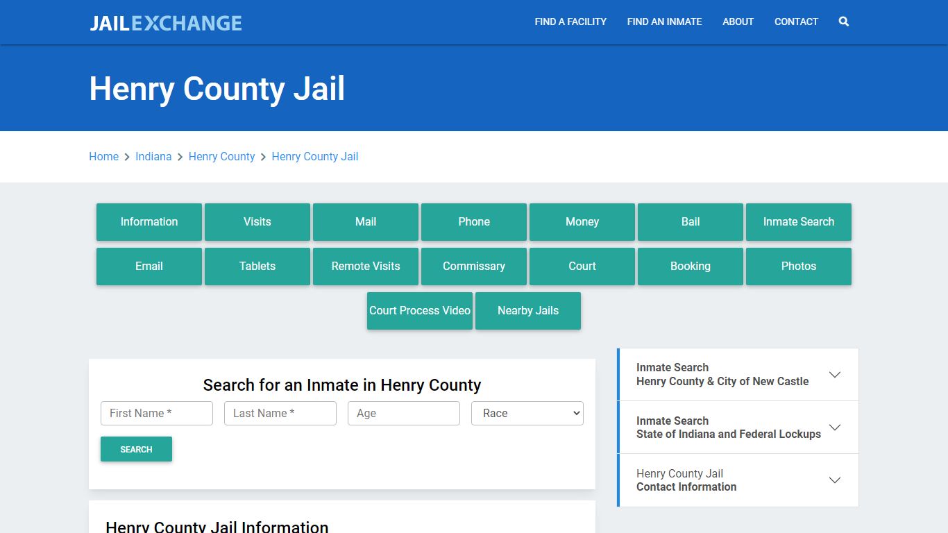 Henry County Jail Roster Lookup, IN, Inmate Search